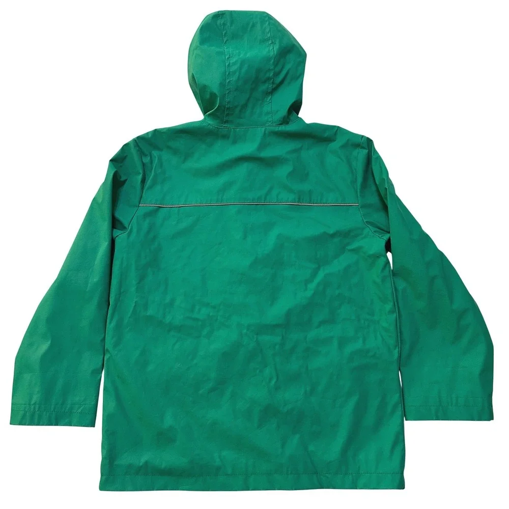 Gymboree Boys Girls Rain Jacket Size M 7-8 Striped Lining Hooded Preppy Nautical